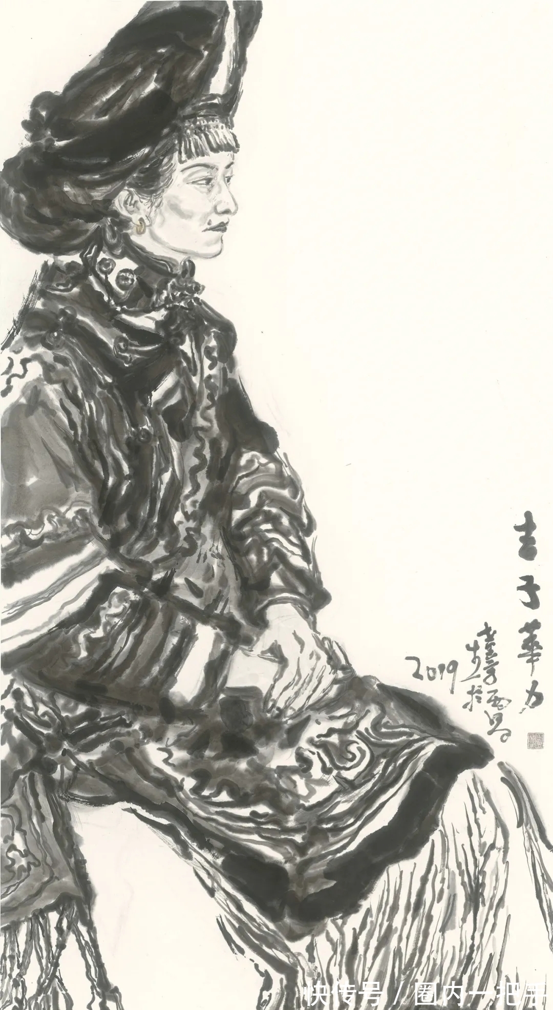 人物画#笔从对象来|王煜水墨人物画