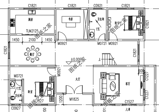 户型|150平米左右二层别墅设计图,农村别墅这样建,城市楼房一样好看