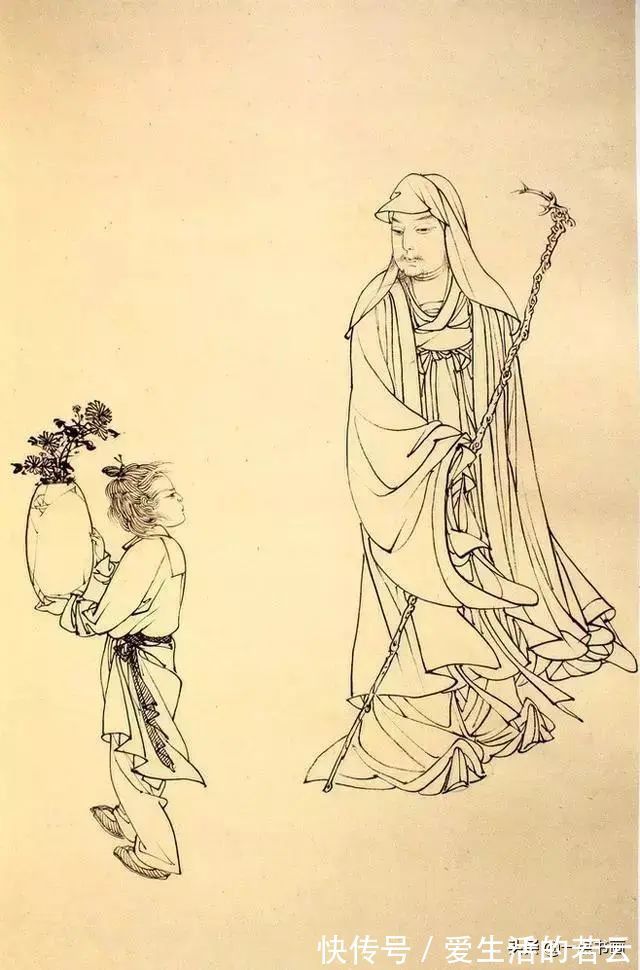 基本功@他的白描被评为“当代第一”,画仕女独辟蹊径