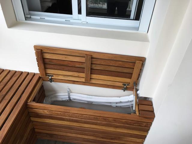 收纳|谁说飘窗只能装窗边室外阳台扶手边装一圈,效果比装窗边更高级