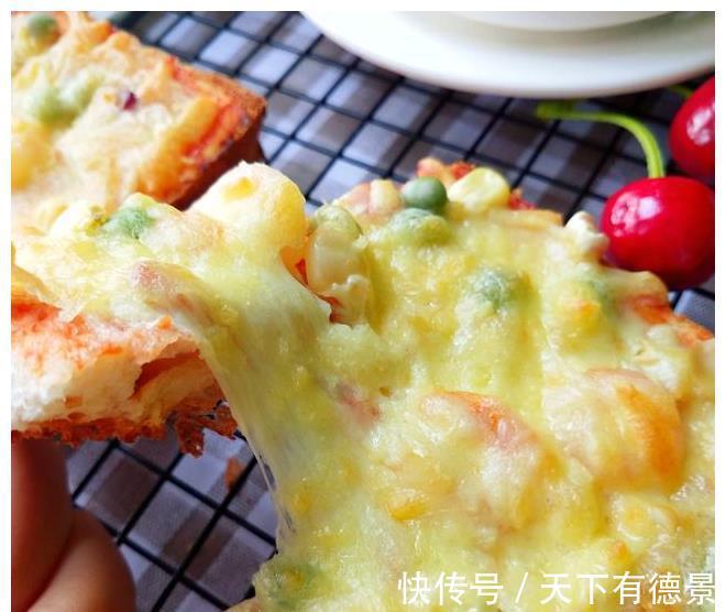 芝士|想吃披萨不用买,不用揉面和醒发,十分钟就能做好