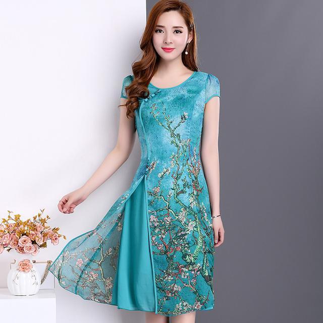 旗袍裙 过时的连衣裙别穿了!聪明女人选这几款改良旗袍,特别显瘦有档次