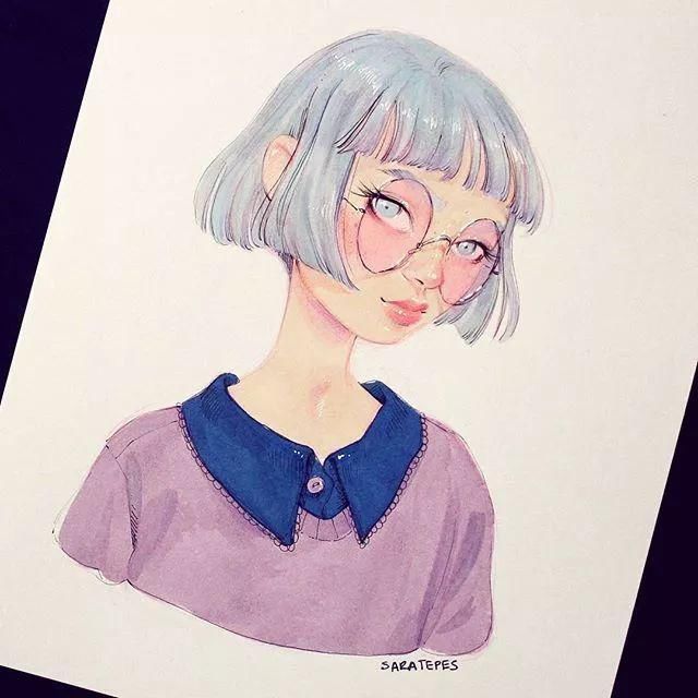 线条性$最怕长的美,还会画画的女孩子,这才是速写该有的线条啊