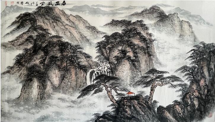 红色文化研究院#成鹏现为山东省红色文化研究院理事、高级画师