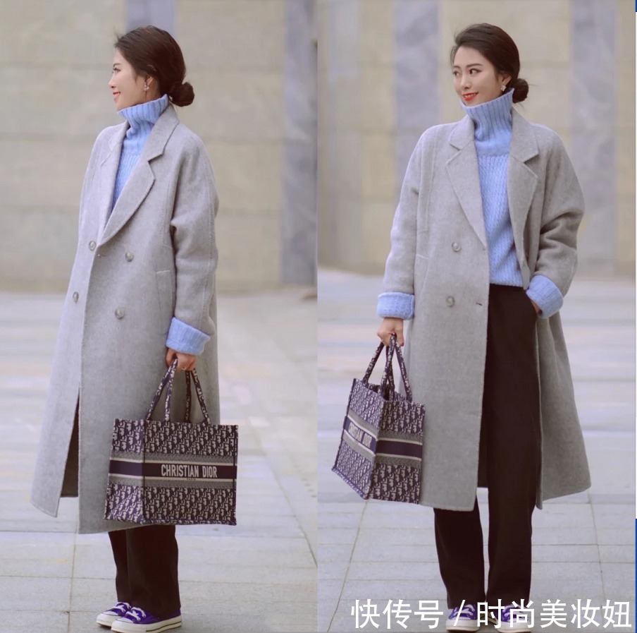 搭配|40岁女人要多穿“高级灰”大衣,优雅又时尚,年龄越大越显气质