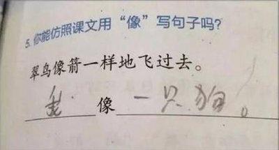 小学生搞怪答案,只能用哈哈哈哈哈哈来