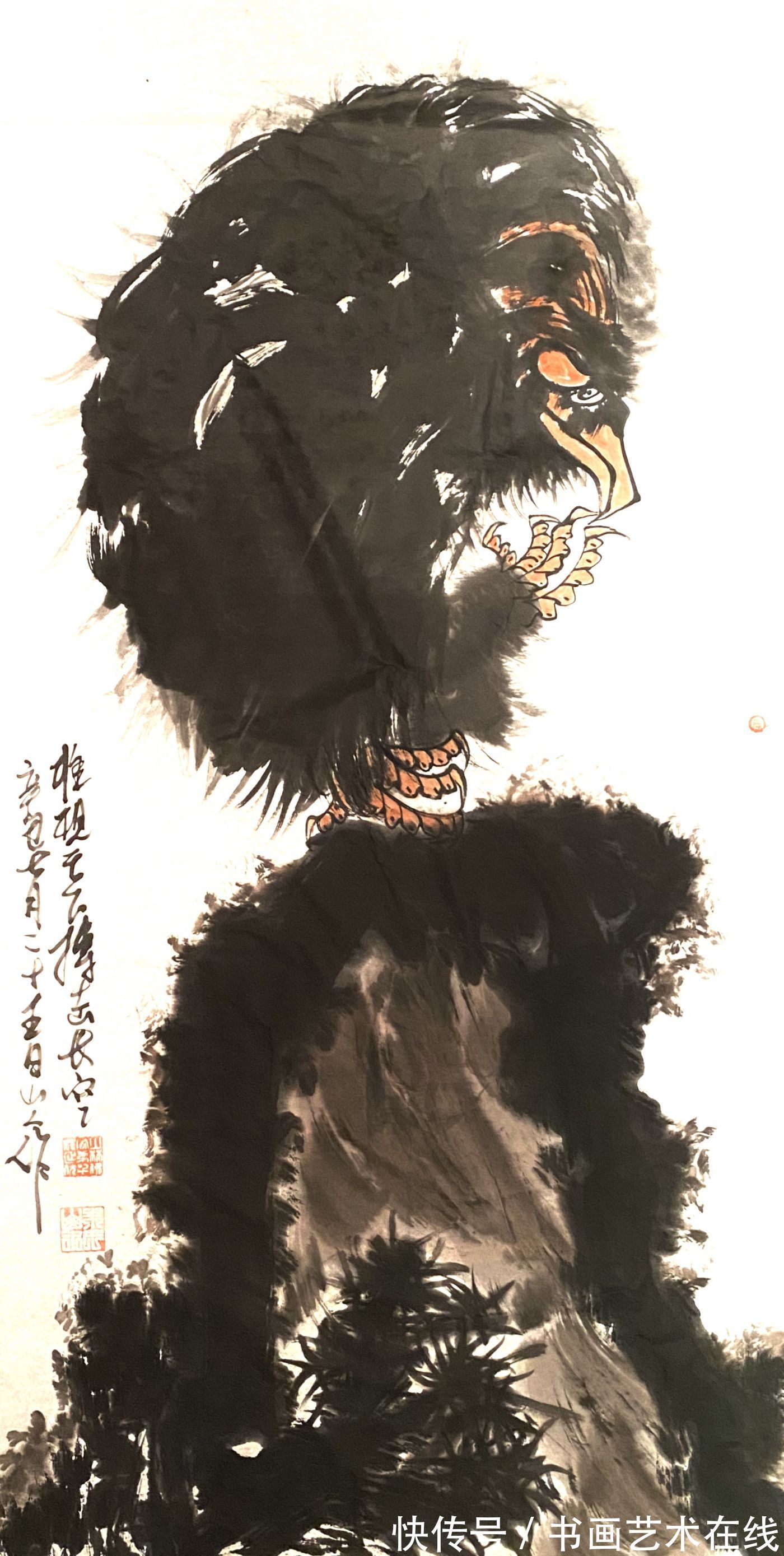 爱德华|笔下雄鹰俊,翼展能冲天——国画家、画鹰大家、指墨画艺术大师朱祖国