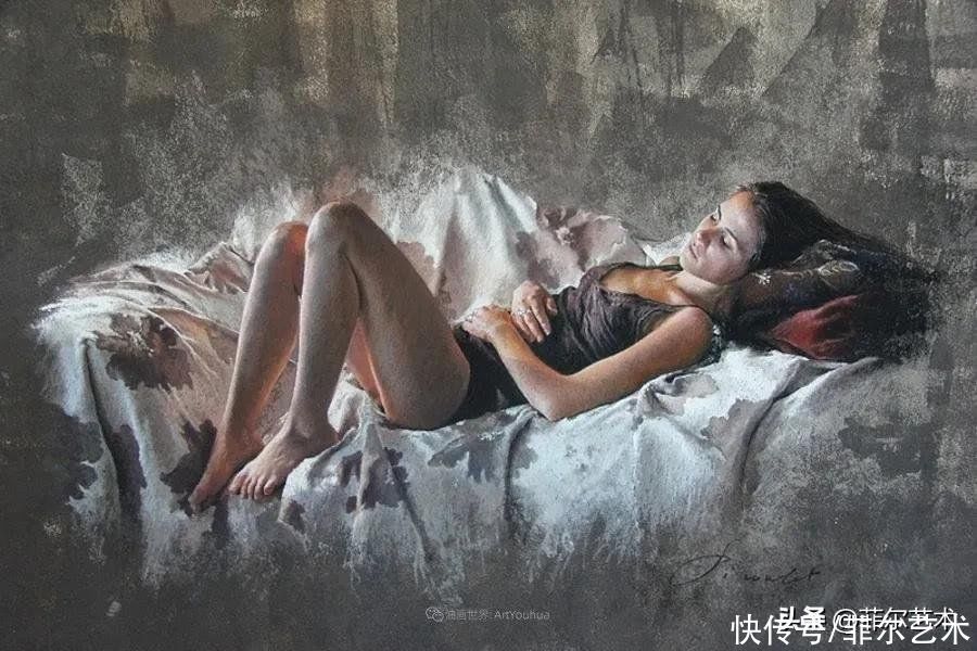 艺术学院$法国女粉彩大师,描绘的女性之美,细腻柔和
