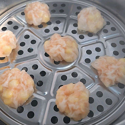 玉米虾仁蒸饺