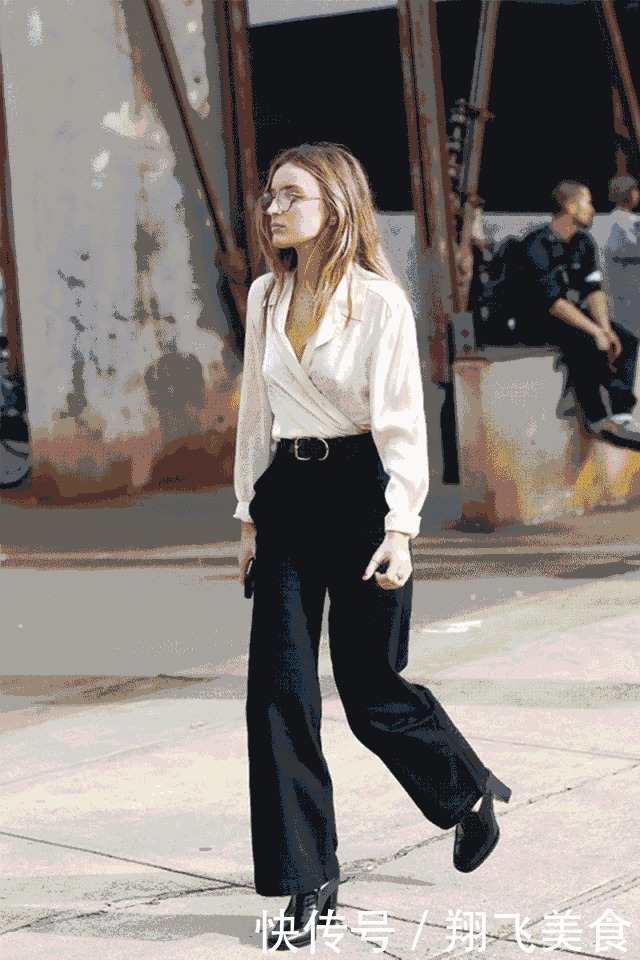 衬衫+阔腿裤=春天最美搭配,气质又时髦!