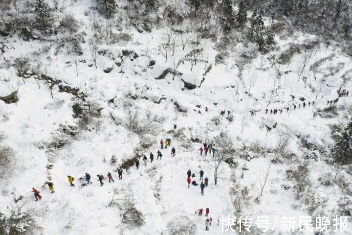 失联|挤爆了！昨天上万人涌入这个地方赏雪！一对年轻男女失联！还有人背婴儿上山