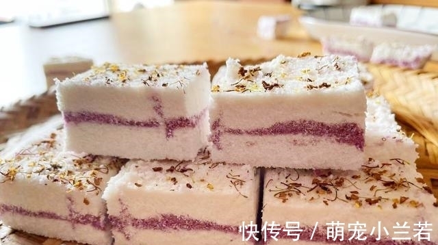 3勺粘米粉1勺糯米粉，搅一搅蒸一蒸，软糯香甜，好吃到停不下来