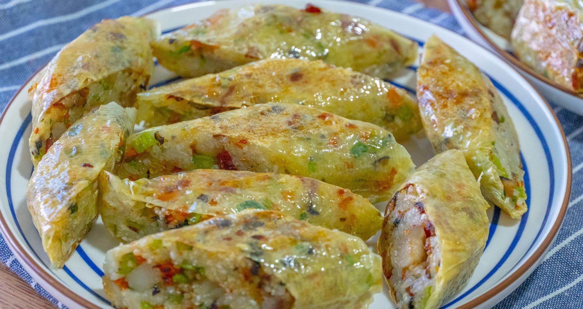 冬天早餐如此做，蒸一蒸卷一卷，软糯又咸香，大雪过后孩子抢着吃