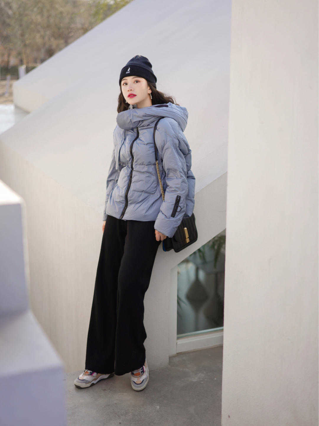 紧身裤|应对降温我有妙招!各种羽绒服穿搭分享,让你美得优雅