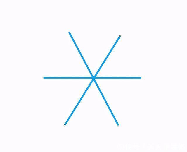 蓝色|雪花怎么画?按照这个画法,蓝色可爱的雪花就画出来了,快学学吧