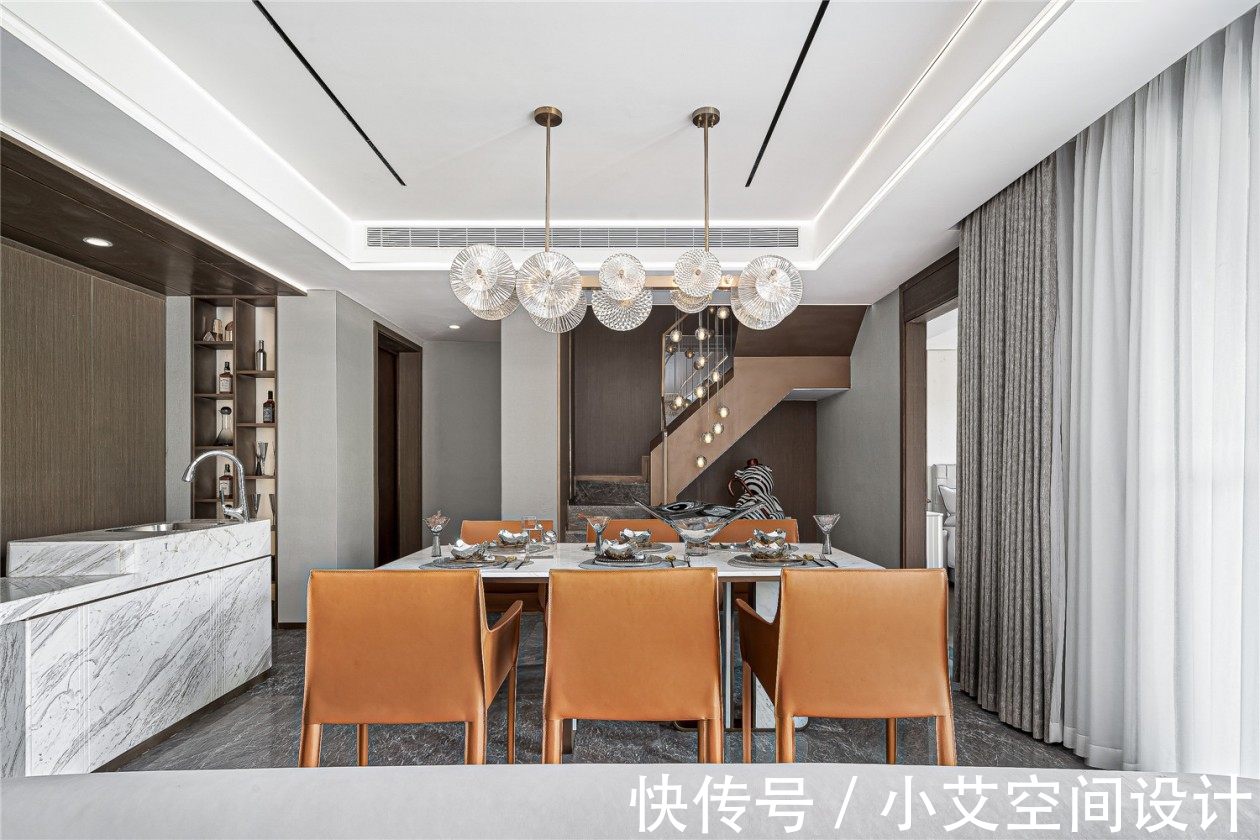 叠墅|174㎡叠墅软装设计，打造现代空间的时尚奢华感！