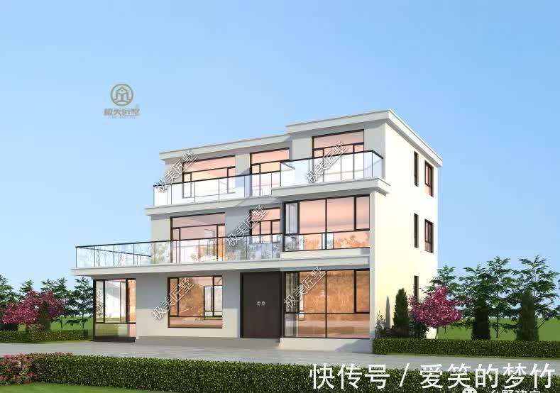 别墅|回老家建房,简约大气的现代风格,符合年轻人审美