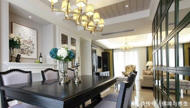 美式|120平米的简美风三居室,装修效果大气上档次,温馨实用的家具!