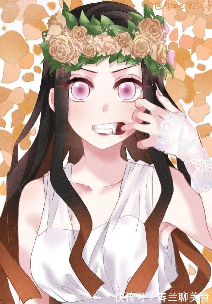 灶门|当“鬼灭女孩”穿上嫁衣,蝴蝶三姐妹温婉可爱,看到祢豆子心疼善逸3秒钟