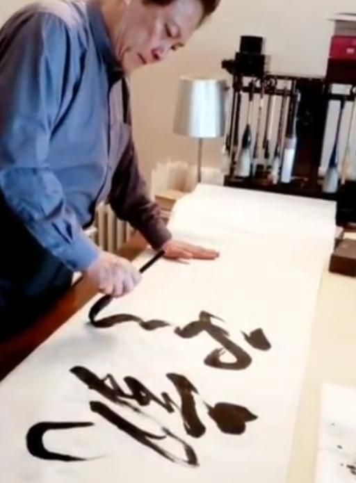 书法@唐国强书法进步明显,价格高达8万一平尺,笔墨骨力柔软变化大