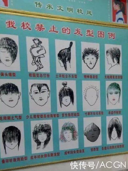 平头|网友贴出学校禁止的发型,游戏王角色各种躺枪?其实是老P图了