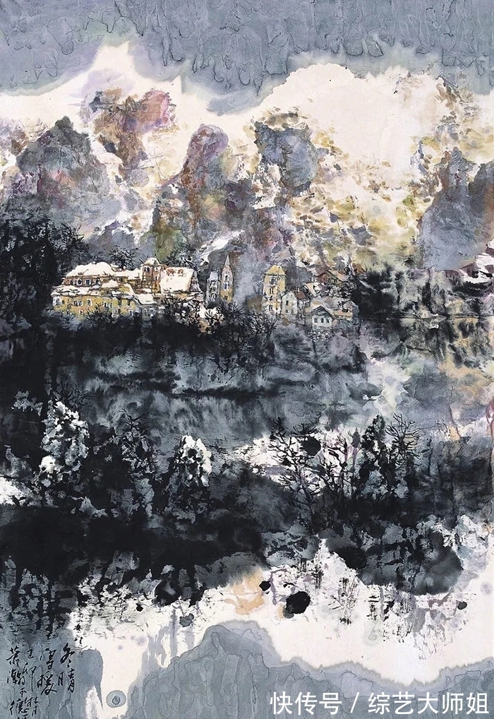 萧瀚$旅德中国画家|色彩的魅力!萧瀚彩墨山水画