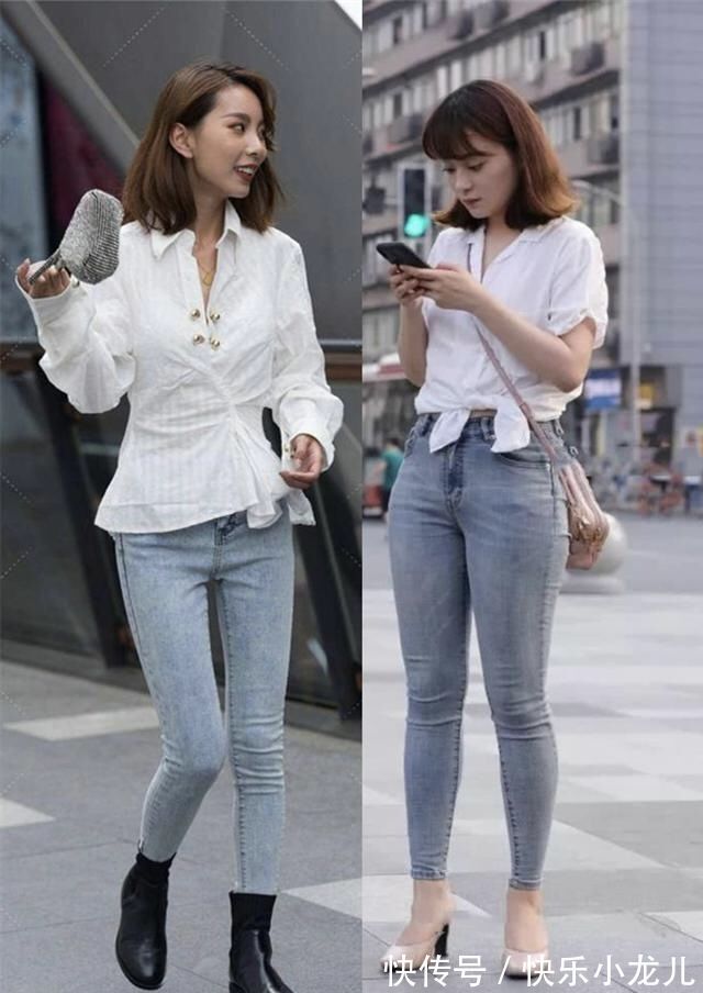 运动鞋 牛仔裤流行简约风,穿着舒适不拖沓,适合20多岁的年轻女孩