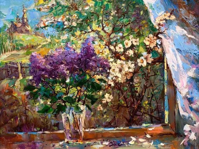 俄罗斯@浓郁的色彩,俄罗斯画家安德烈·米沙金的风景油画(一)