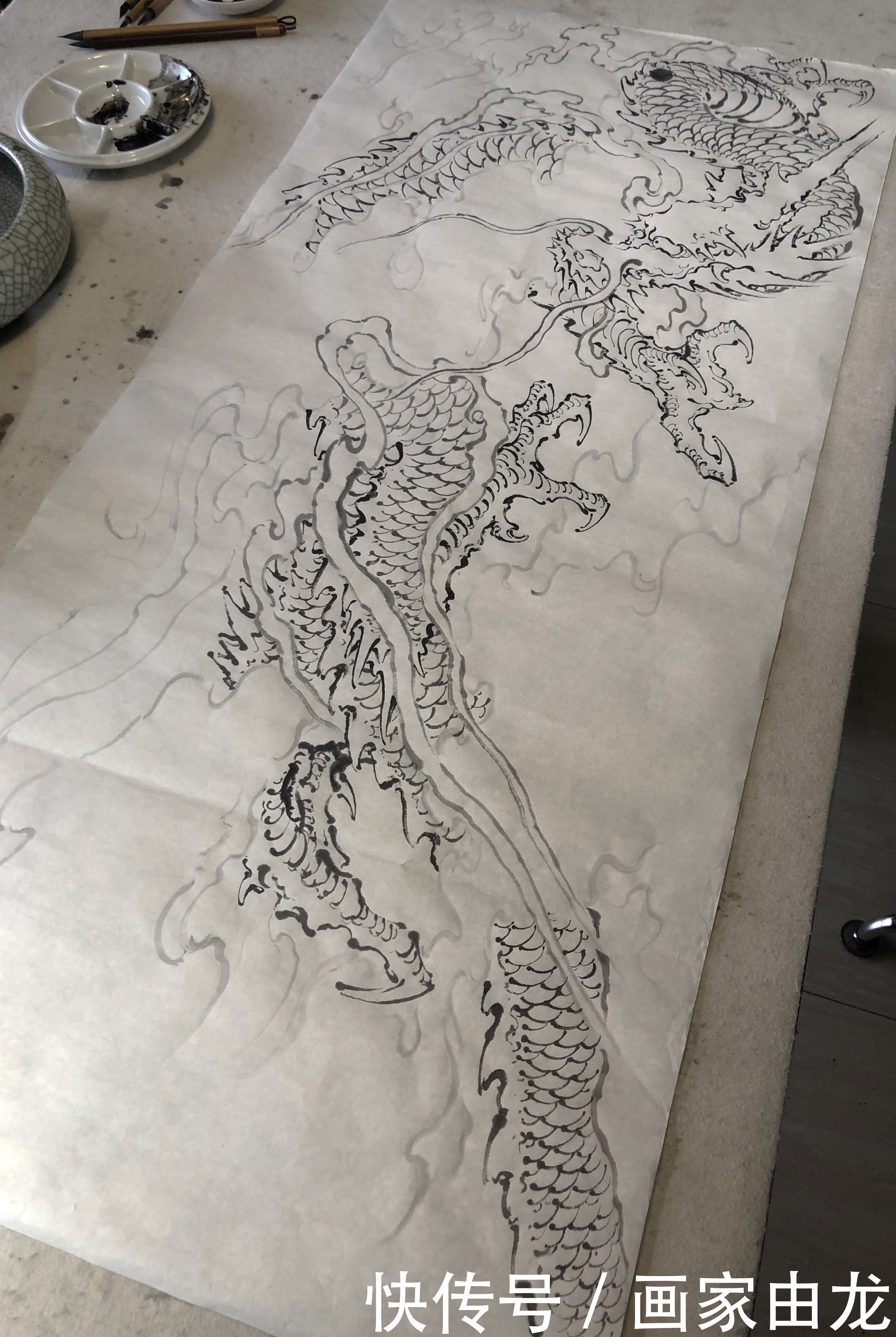 中华民族|中国龙图绘制由龙作品