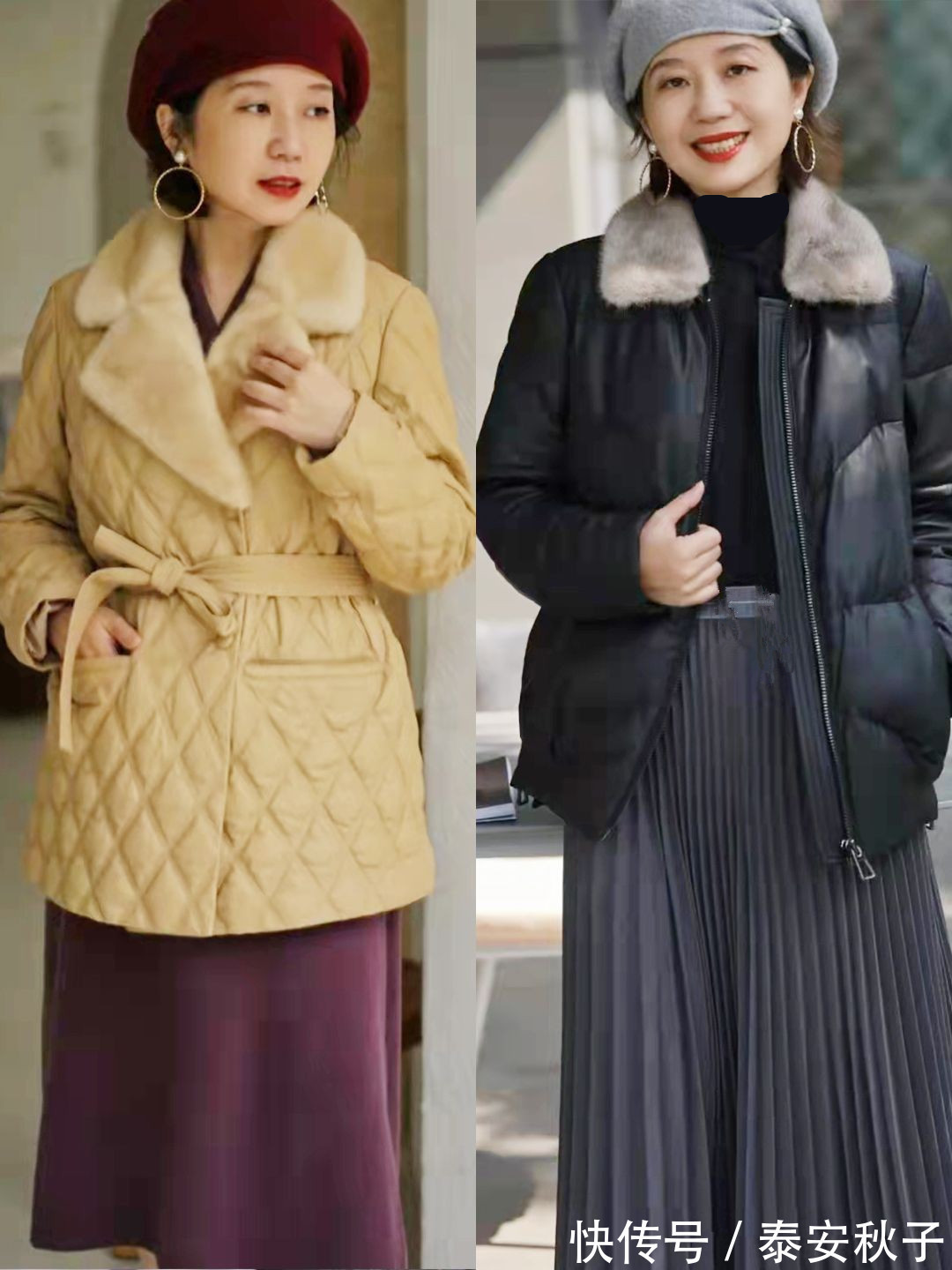 百褶裙 今冬一种新羽绒服火了,叫“遮腰不遮胯”!50岁+女人显瘦更年轻