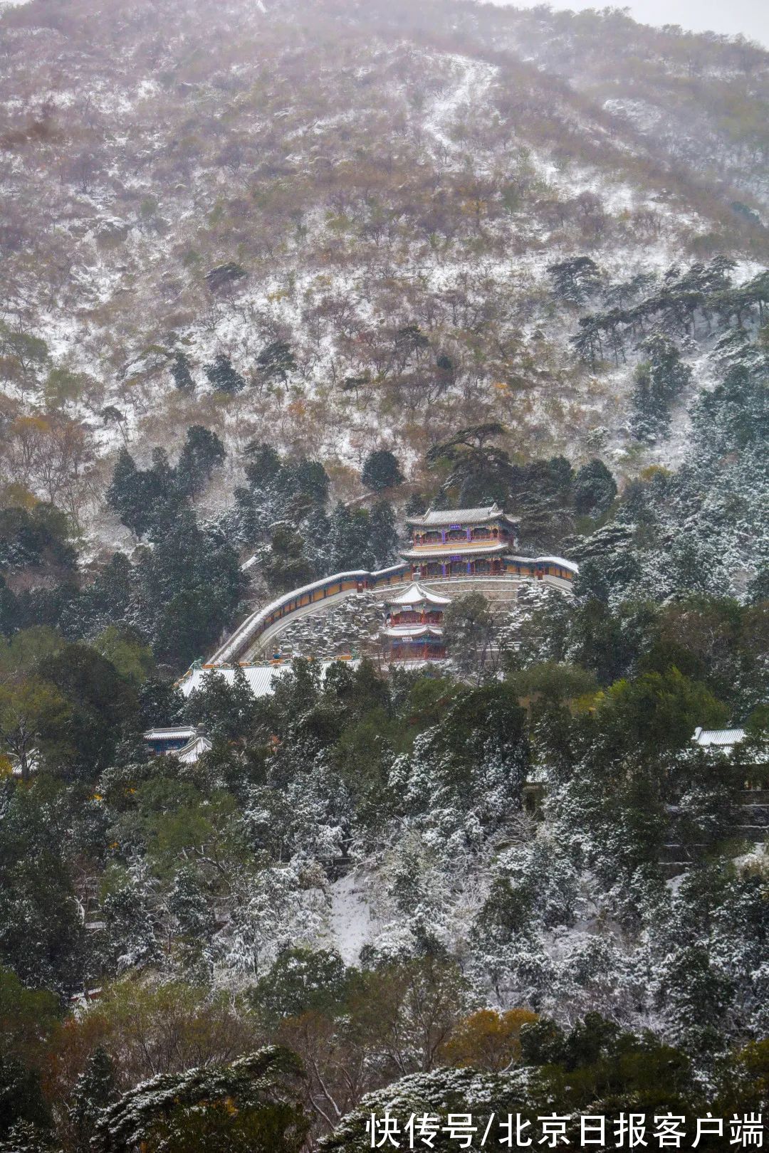 美景|立冬恰逢初雪，北京号带您“云”赏雪后美景