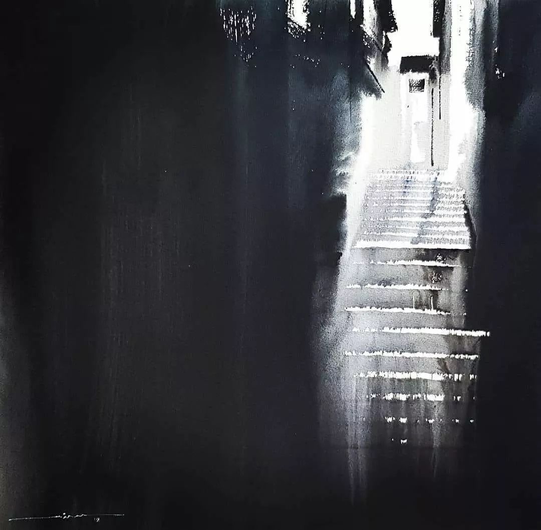 画家&秘鲁画家 尼古拉斯 水墨淋漓的水彩画