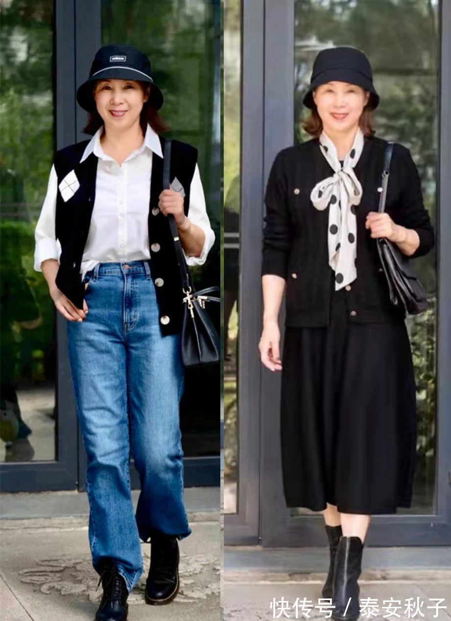 穿搭 这才是:55岁女人该有的穿搭!简约随性,凸显成熟美!