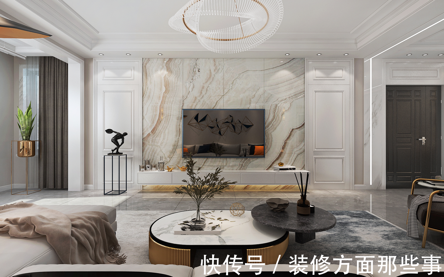 二居室|91平现代风二居室,删减掉过多的装饰,简约与实用并重