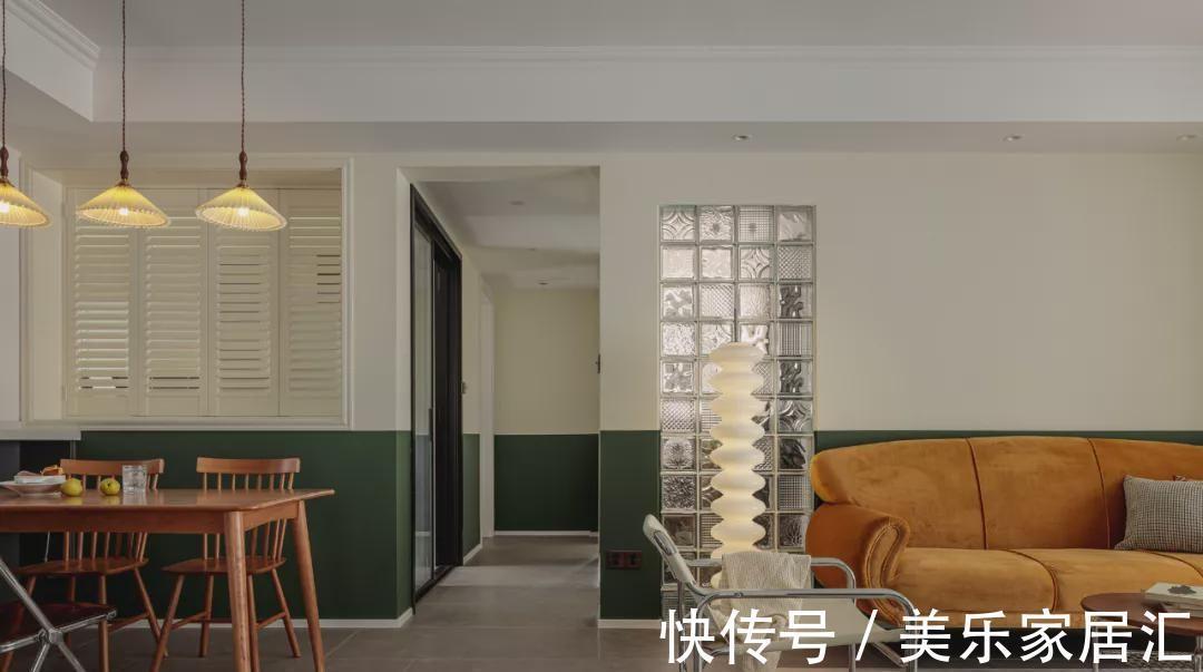屋主|90㎡三室复古风装修,半墙打破“暗”房设计,大户型既视感