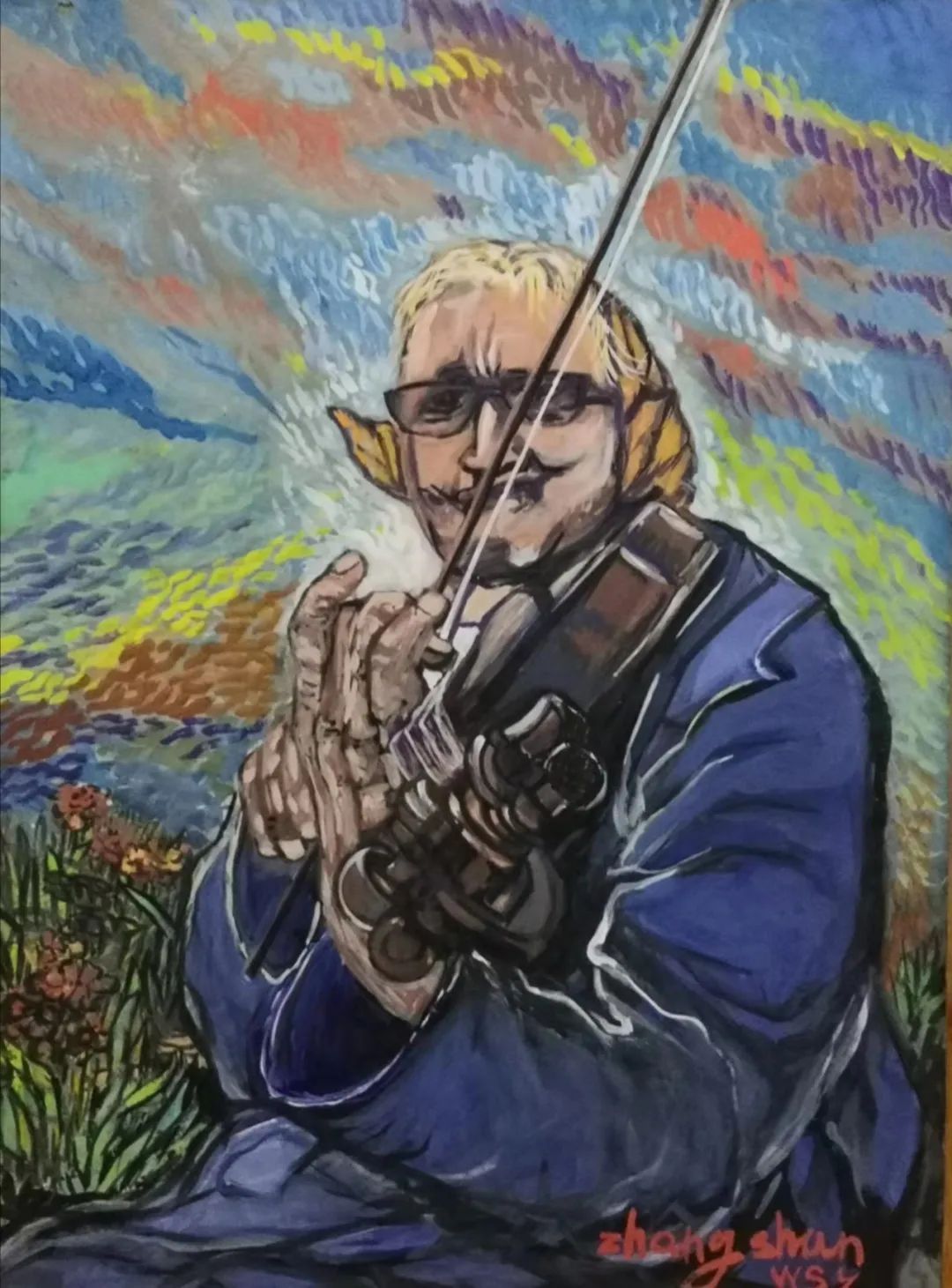 杨大眼造像@中西结合笔传情·锐意创新始通神——张山绘画人物山水艺术新貌