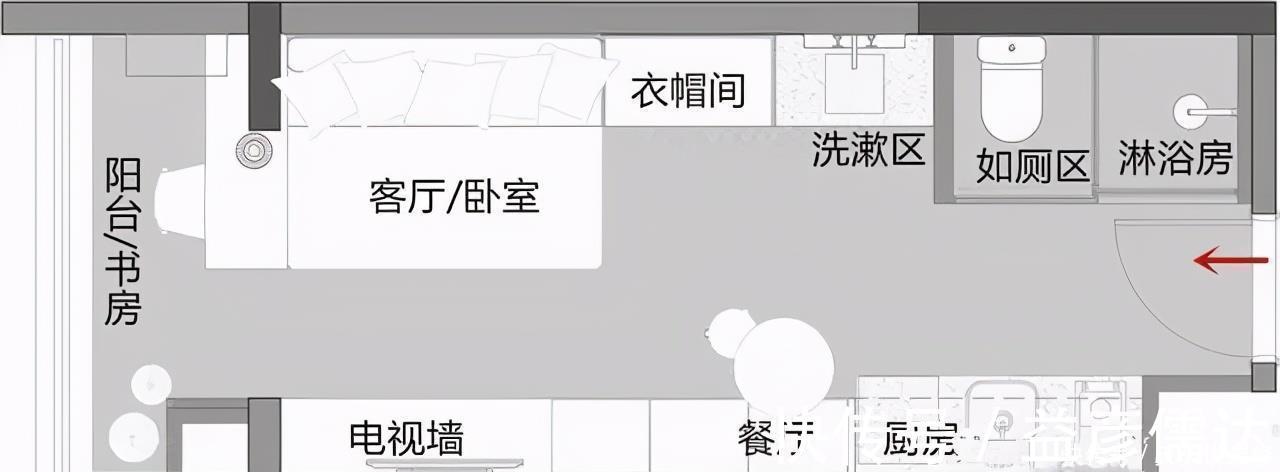 小房子|她的19㎡精致公寓，竟然有三分离卫浴，衣帽间书房一样不少，厉害