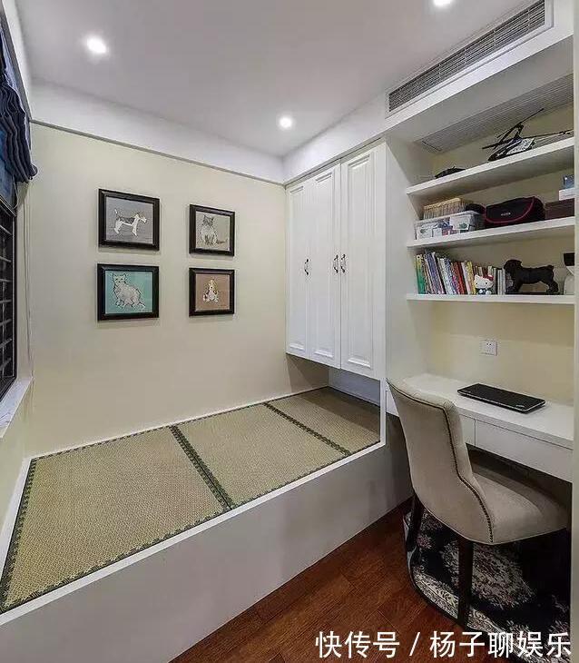 书桌|家里装了个榻榻米,漂亮又实用,邻居一看也跟着装了一个!