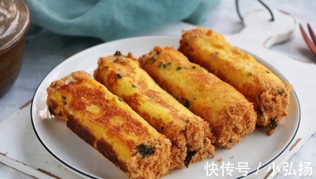 营养|5分钟快手早餐,营养又好吃,一卷一煎就搞定,孩子隔天就要吃!