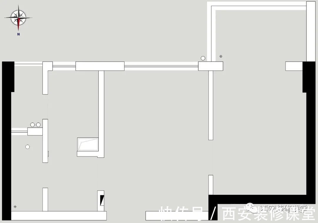 布局|60㎡一室一厅装修,单身颜值家