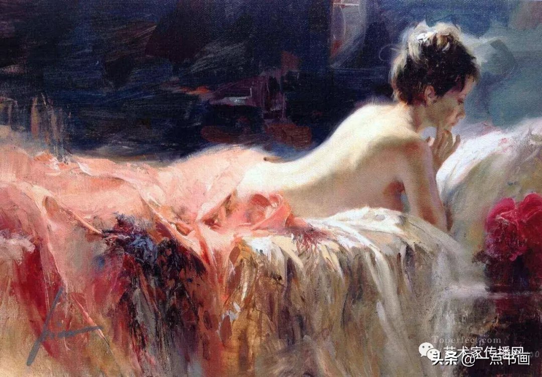 油画!皮诺德埃尼的油画人物,色彩斑斓,动静结合,光彩照人
