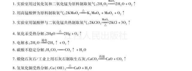 中考|中考化学复习专题——专题10：中考化学方程式汇总