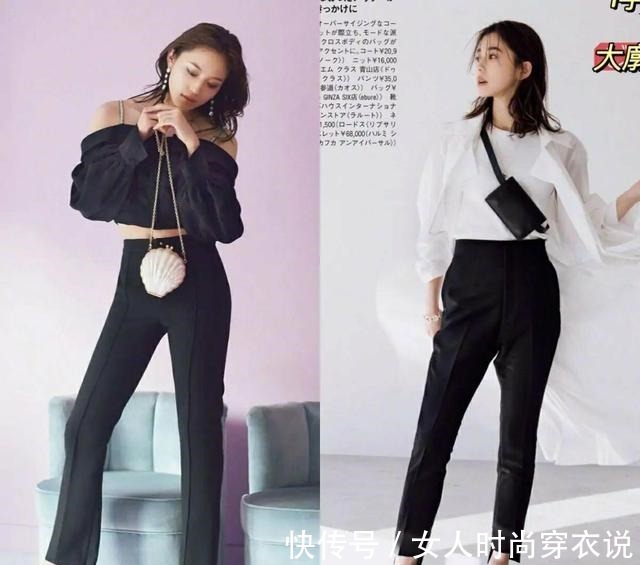 减法 夏末初秋不知道穿什么平平无奇的黑裤子,演绎可盐可甜的look!
