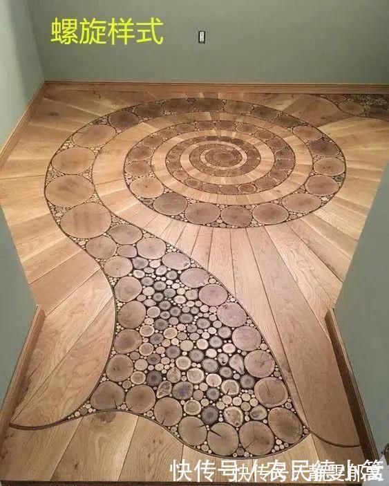 木桩|业主装修搞新花样,捡10根废旧木桩铺地,效果美得整个村在模仿