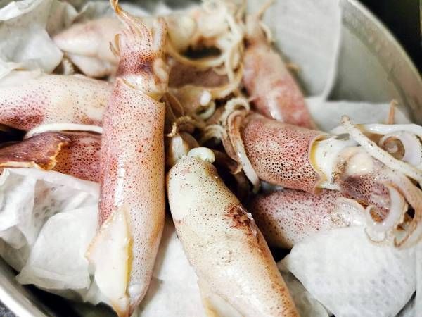  翘首以待|小管鱿鱼当水饺，煎出不一样的冰花来，翘首以待佳肴