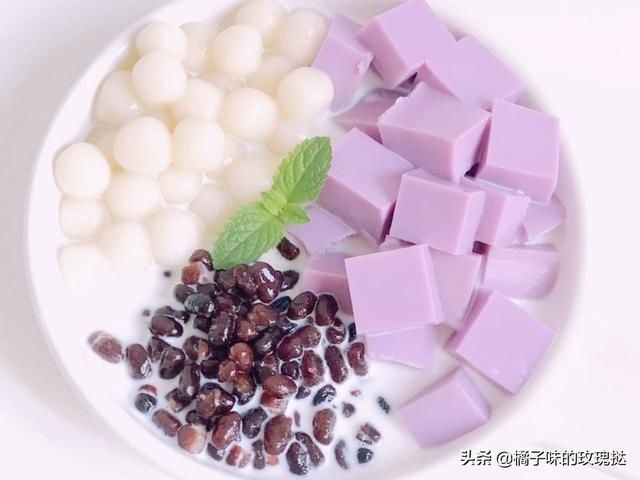 夏日|夏日必备甜品来喽：白玉紫薯冻，苹果玫瑰花冻，果脆冰粉波波冻