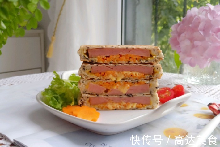 早餐|别再为孩子的早餐发愁了，这款快手三明治轻松解决，几分钟就上桌