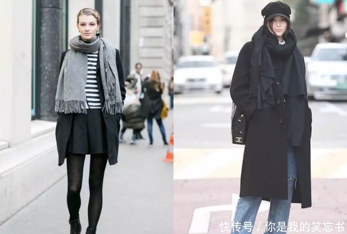 色大衣|大衣再好看,围巾配错也白搭!