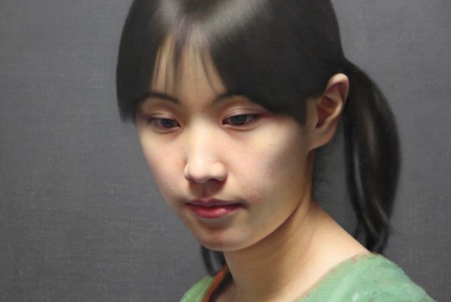 却是|冷军擅长画油画美女,但他画的最美的少女,却是26年前这幅国画