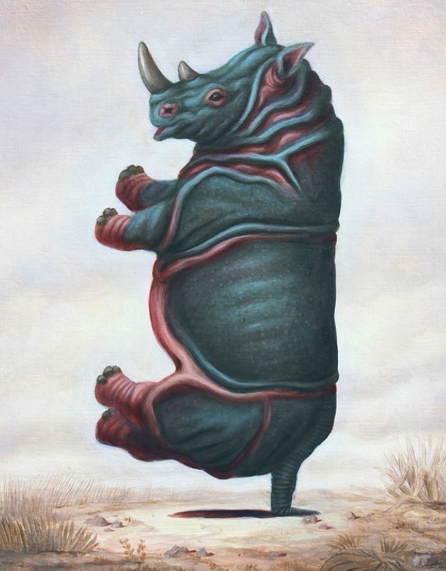 动物们&胆小谨点,插画师笔下的诡异动物看完一秒清醒!